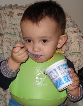 Nathan eating